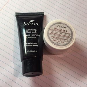 boscia black mask and fresh black tea mask!